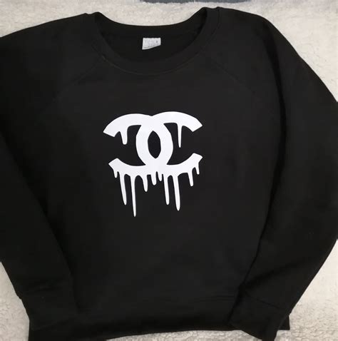 chanel monogram sweater|authentic Chanel logo sweater.